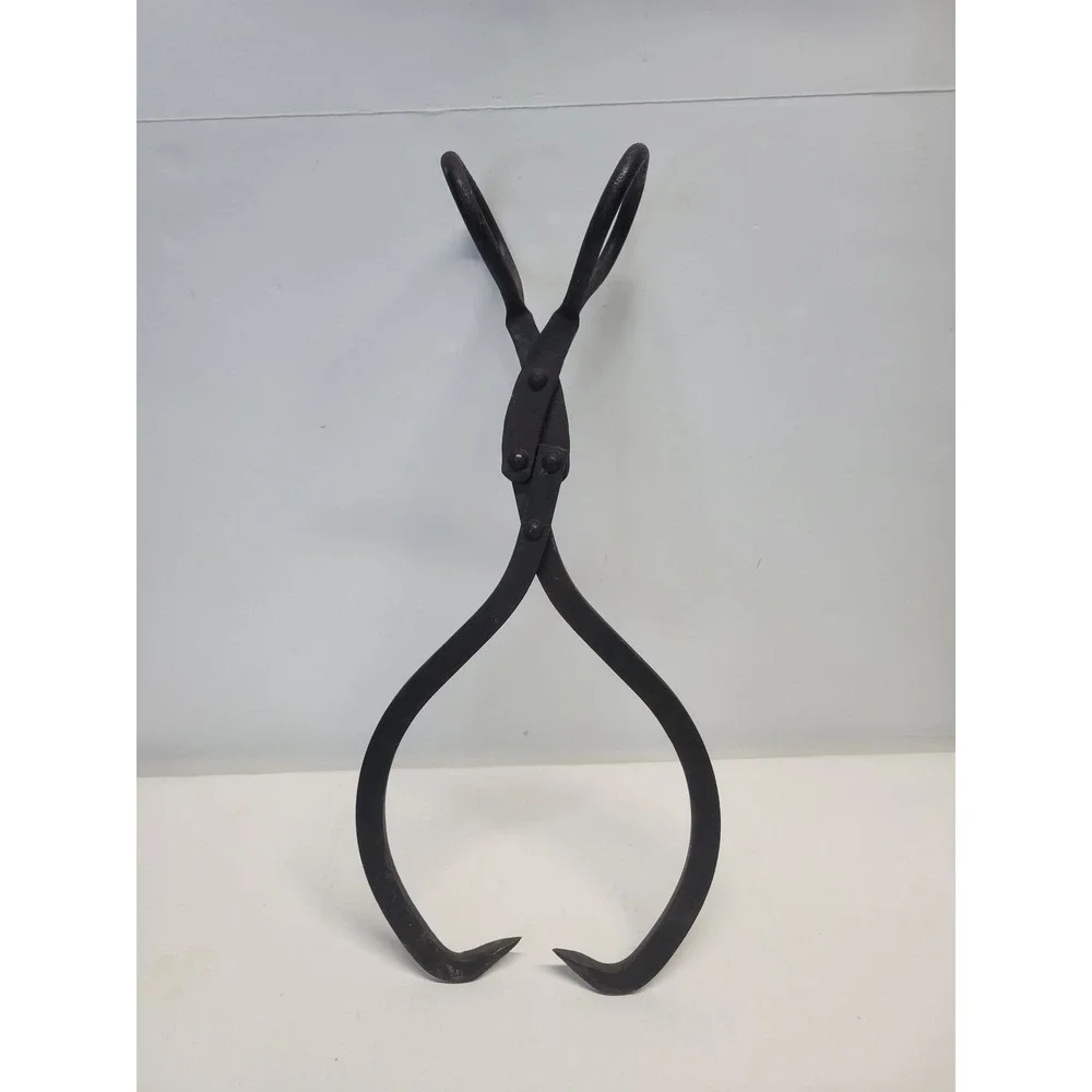 Vintage‎ Cast Iron Ice Tongs Refrigerator Kitchen Tool Heavy Duty